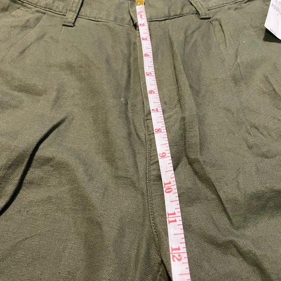 NEW Gap Pleated Linen Pants Women’s Size 0 Olive Wide Leg High Rise - Picture 12 of 12